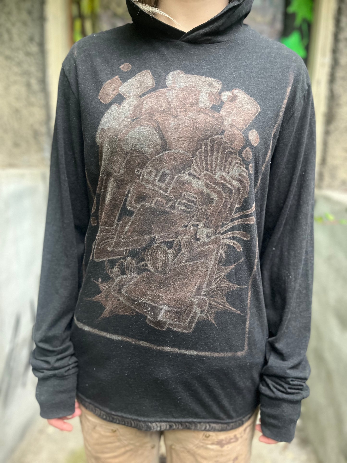 (Large) Lightweight Black Hoodie