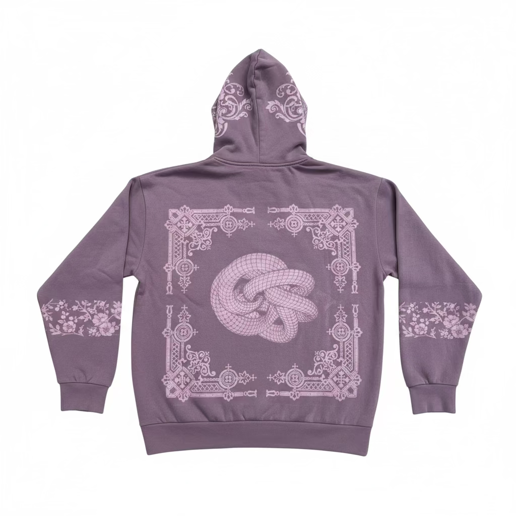 (XL) Purple Pastels Framed Hoodie