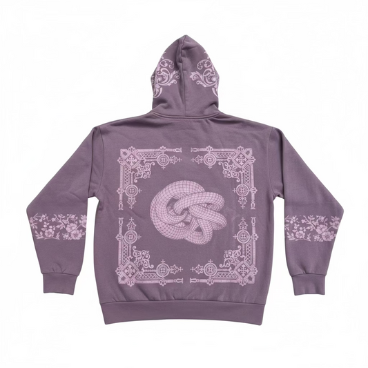 (XL) Purple Pastels Framed Hoodie
